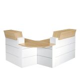 Banque d'accueil haute droite L 120 x H 110 cm - Sunday