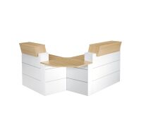 Banque d'accueil haute droite L 120 x H 110 cm - Sunday