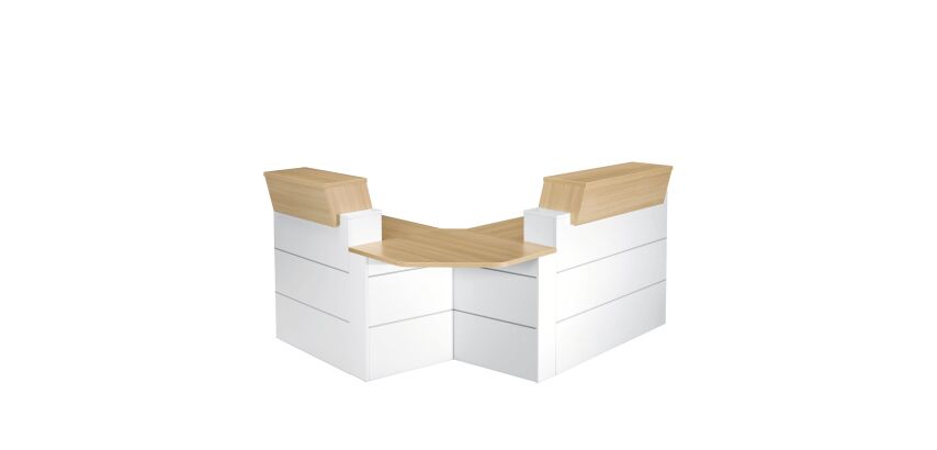 Banque d'accueil haute droite L 120 x H 110 cm - Sunday