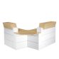 Banque d'accueil haute droite L 120 x H 110 cm - Sunday