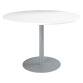 Table ronde 120 cm plateau blanc piètement colonne Essens