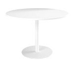 Table ronde 120 cm plateau blanc piètement colonne Essens