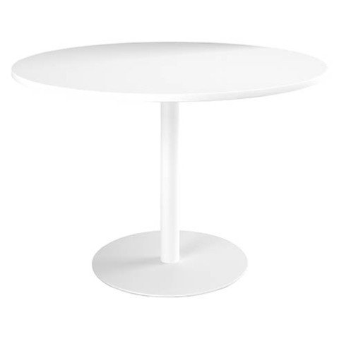 Mesa redonda Ø 120 cm Excellens blanco base circular blanca