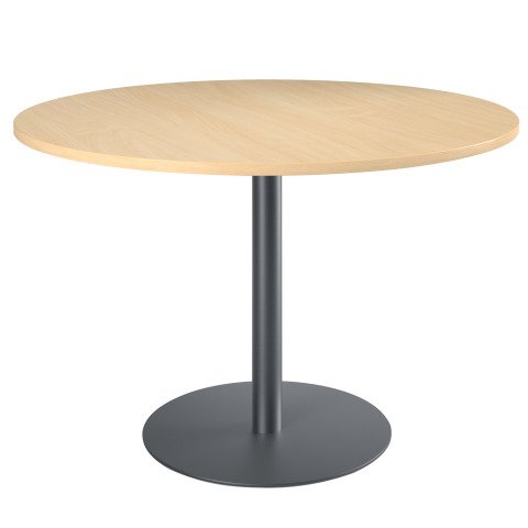 Mesa redonda Ø 120 cm Excellens haya base circular antracita