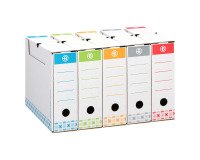 Scatole archivio storico A4 Bruneau colore bianco dorso 8 cm