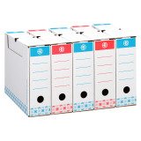 Archive box, back 8 cm, assorted colours