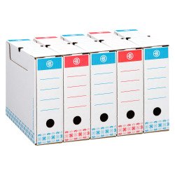 Archive box, back 8 cm, assorted colours