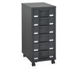 Desserte mobile Poly 6 tiroirs