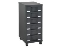 Archivador móvil multicajón Izo 6 cajones antracita