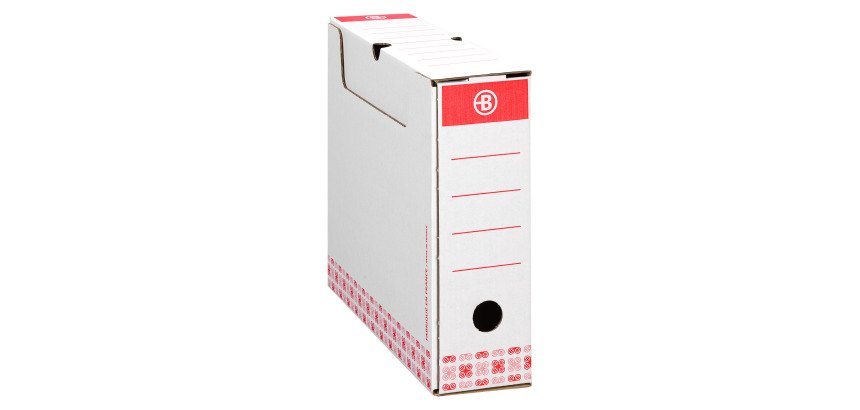 Boîte archives Carton Bruneau - Dos 8 cm - Haute résistance - Couleur