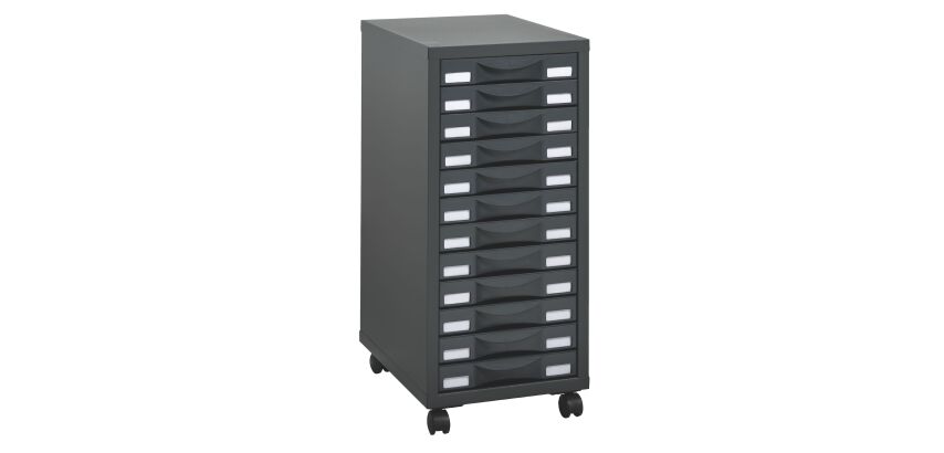 Desserte mobile Poly 12 tiroirs