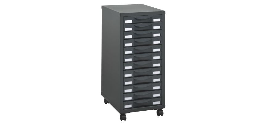 Desserte mobile Poly 12 tiroirs