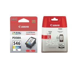 Canon PG-545XL + CL-546XL Pack 2 cartuchos originales negro + tricolor de alta capacidad (400 + 300 páginas)