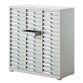 Comptoir 3 colonnes + 45 tiroirs recyclés Clen gris