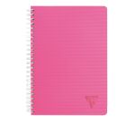 Cahier spirales Clairefontaine Linicolor A5 17 x 22 cm - grands carreaux - 100 pages