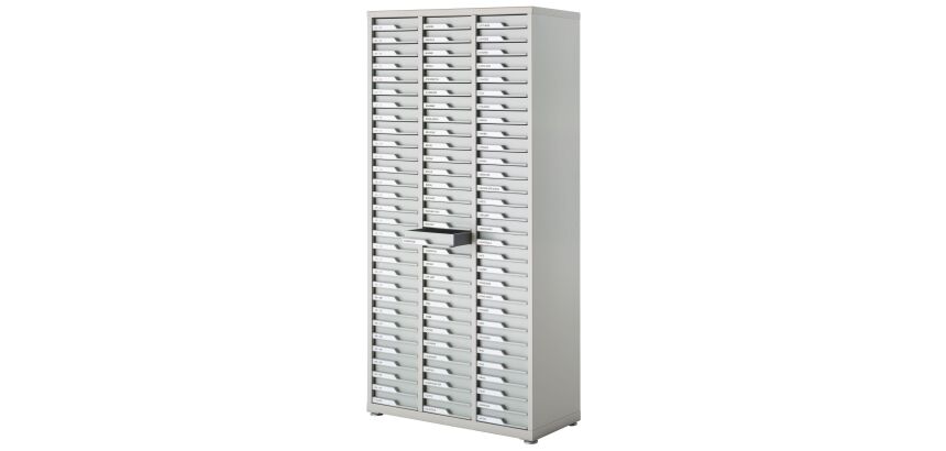 Armoire à tiroirs E.Clen H 189 cm équipée de 90 tiroirs 6 cm