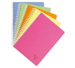 Cahier spirales Clairefontaine Linicolor A5 17 x 22 cm - grands carreaux - 100 pages