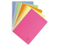 Cahier spirales Clairefontaine Linicolor A5 17 x 22 cm - grands carreaux - 100 pages