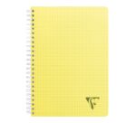 Cahier spirales Clairefontaine Linicolor A5 17 x 22 cm - grands carreaux - 100 pages