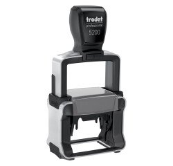 Tampon encreur personnalisé automatique Trodat Metal Line 5200 monochrome 5 lignes