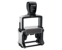 Trodat Metal line 5204 sello con texto personalizado 5 líneas 56 x 26 mm monocromo