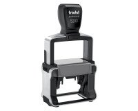 Trodat Metal line 5203 sello con texto personalizado 5 líneas 49 x 28 mm monocromo