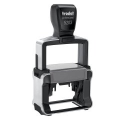 Trodat Metal line 5203 sello con texto personalizado 5 líneas 49 x 28 mm monocromo