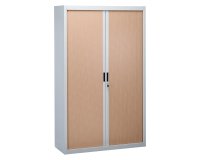 Brown curtain cabinet