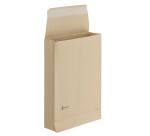 Pochette à soufflets 7 cm kraft brun armé 280 x 365 mm Bruneau 120 g sans fenêtre - Boîte de 25