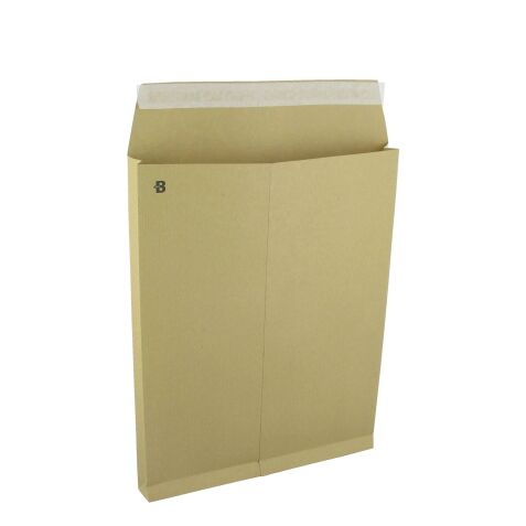 Box von 200 Versandtaschen aus brauner Wellpappe 115 g 260 x 330 mm