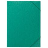 Chemise à élastique 3 rabats carte Exacompta 32 x 44 cm dos 2,5 cm verte