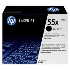 HP 55X - CE255X toner haute capacité noir pour imprimante laser