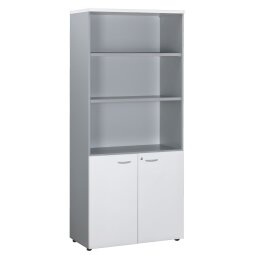 High library cabinet with doors Squadra