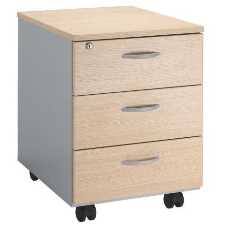 Cajonera Movil Squadra roble 3 cajones