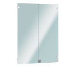 Jeu de portes vitrées haute H 117 x 44 cm Practica