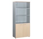 Jeu de portes vitrées haute H 117 x 44 cm Practica