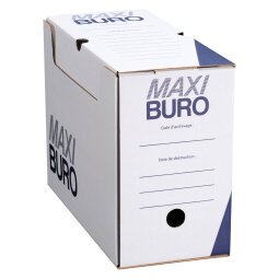Archive box white Maxiburo back 15 cm