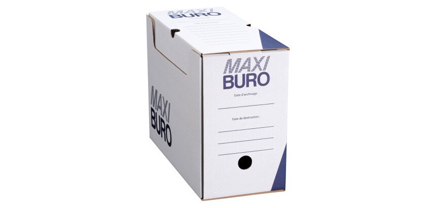 Boîte à archives blanche dos 15 cm - Maxiburo
