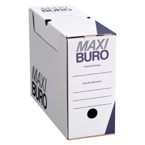 Archive box white Maxiburo back 12 cm