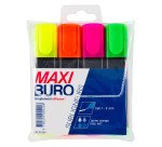 Pochette de 4 surligneurs couleurs assorties - Maxiburo