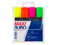 Pochette de 4 surligneurs couleurs assorties - Maxiburo