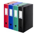 Boîte de classement plastique Viquel dos 8 cm couleur