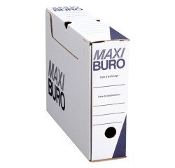 Boîte archive blanche Maxiburo dos 8 cm