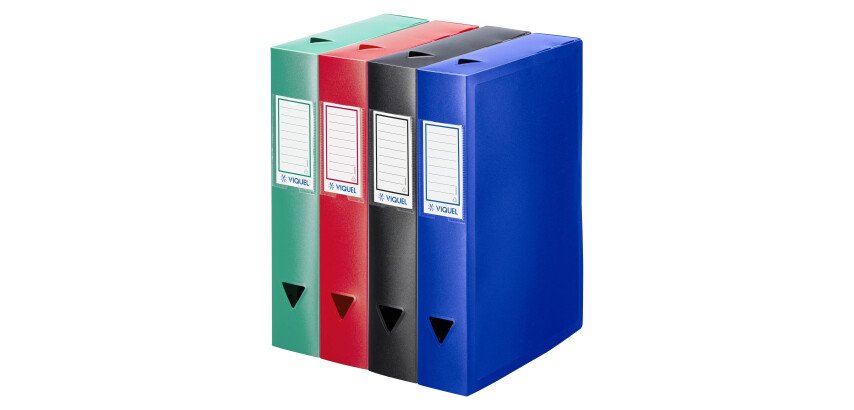 Boîte de classement plastique Viquel dos 6 cm couleur