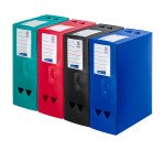 Boîte de classement plastique Viquel Essentiel Recyclé grand capacité dos 12 cm - couleurs assorties