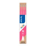 Navulling voor uitwisbare balpen Pilot FriXion Ball medium punt 0,7 mm - Pak van 3 roze