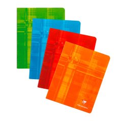 Stapled notebook Clairefontaine 16.5 x 21cm ruled 72 pages - margin - Assorted