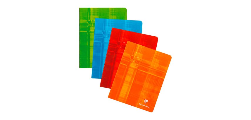 Stapled notebook Clairefontaine 16.5 x 21cm ruled 72 pages - margin - Assorted
