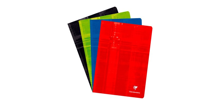 Cahier piqué Clairefontaine A4 80 pages ligné + marge - Assortis