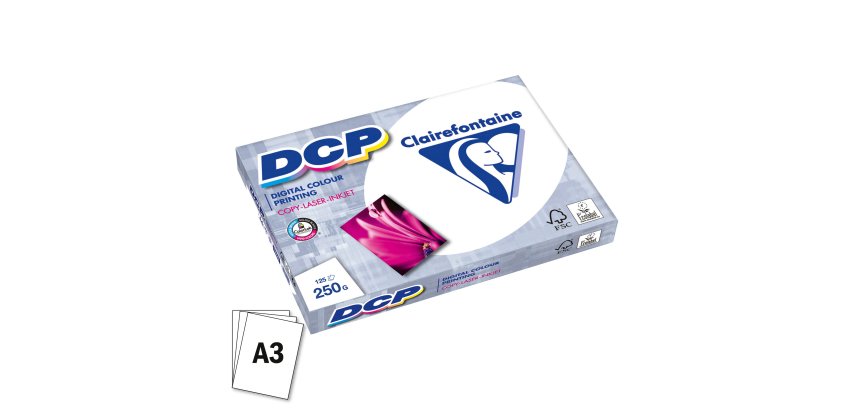 Paper A3 white 250 g Clairefontaine DCP - Ream of 125 sheets